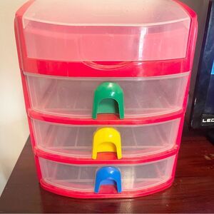 Vintage Little Tikes Storage Drawer Unit with Transparent Drawers
